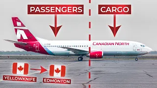 THIS plane is the lifeline of the North! | Flying aboad the Boeing 737-400 Combi of Canadian North!