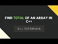 Find Total of an Array in C