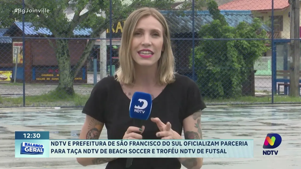 NDTV e prefeitura de São Francisco do Sul oficializam parceria para a Taça NDTV de Beach Soccer