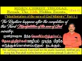The Rapture Happens After The Completion Of This MSOG Ministry Part 1