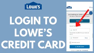 Lowes Credit Card Login Tutorial - How to Sign in to Your Lowes CC Account 2023