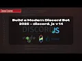 Build a Modern Discord Bot in 2025 Full Crash Course Discord js v14 Prisma Components V2