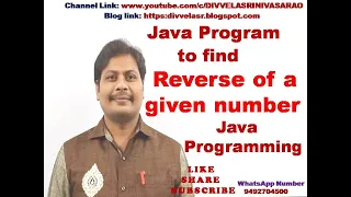 Program to Reverse a Number in Java How to Reverse a number in Java Reverse number in java