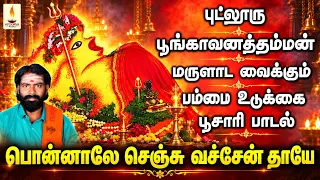 புட்லூரு பூங்காவனத்தம்மனின் மருளாட வைக்கும் பம்பை உடுக்கை பாடல் | ஜெய்சங்கர் பூசாரி.