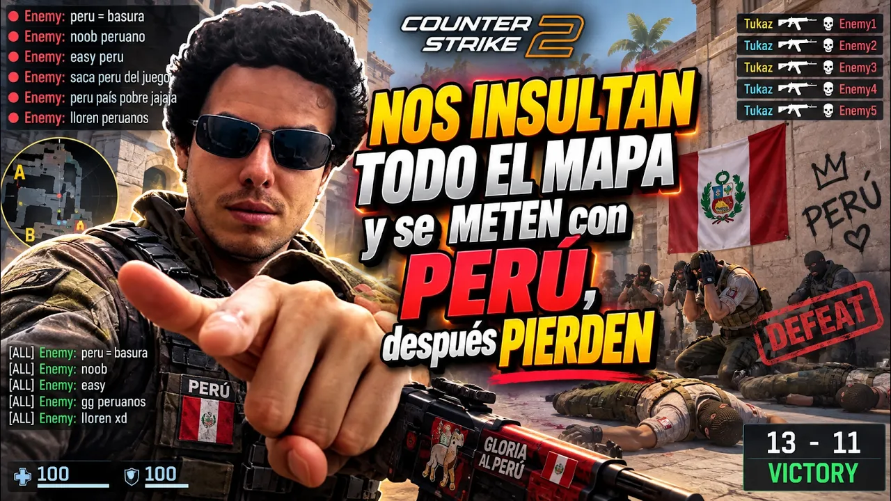NOS TOXIQUEAN TODO EL MAPA y se METEN con PERÚ, después PIERDEN #cs2 #counterstrike2 #shorts