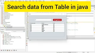 Search data from jTable in Java NetBeans