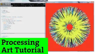 Ep 1 Processing tutorial GENERATIVE CIRCLE with line and loop Creative coding Generative art