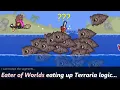 I broke up these evil Terraria bosses into segments I summoned the segments and this happened