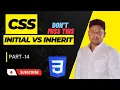 CSS Course CSS Initial vs inherit Web Development course