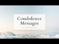 Condolence Messages