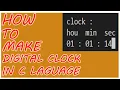 HOW TO MAKE DIGITAL CLOCK IN C LANGUAGE BY USING VS CODE CODING NETWORK