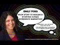 Emily Ford Storying Human Experience Narratives IRDL Scholars Speaker Series