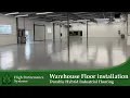 12 000 Sq Ft Warehouse Floor Coating Installation Durable Hybrid Industrial Flooring