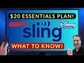 WOW Sling New 20 ESSENTIALS Plan-ESPN-Disney Channel-More