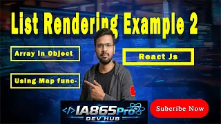 React JS List Rendering Tutorial Render Array of Objects with map Beginner Friendly 2026
