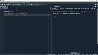 Python 4 Getting a string entry from the user using the input method