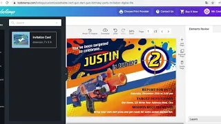 How to make a Nerf Gun Birt ay Invitations step by step on www bobotemp com