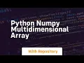 python numpy multidimensional array