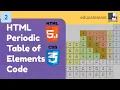 HTML Periodic Table of Elements Code Part 2 - Adding CSS Styles Educatement