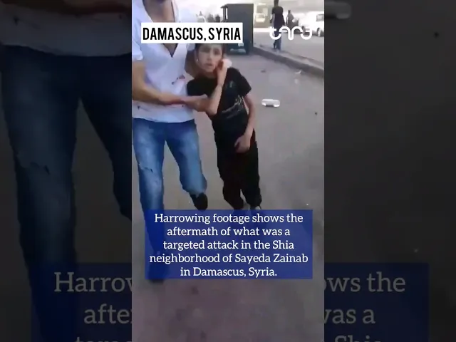 ⁣Horrific footage of the aftermath of the explosion in Damascus, Syria