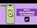Cute PHONE WALLPAPER Anyone Can Create In PROCREATE - Easy Tutorial