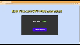 OTP Generator for Beginner using HTML CSS and Javascript