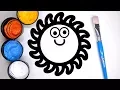 Coloring Sunshine Paint Coloring Pages Coloring Sun with Painting