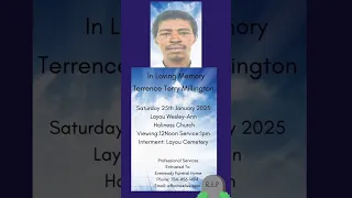 Terrence Terry Millington Funeral Announcement