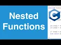 Nested Functions C Programming Tutorial