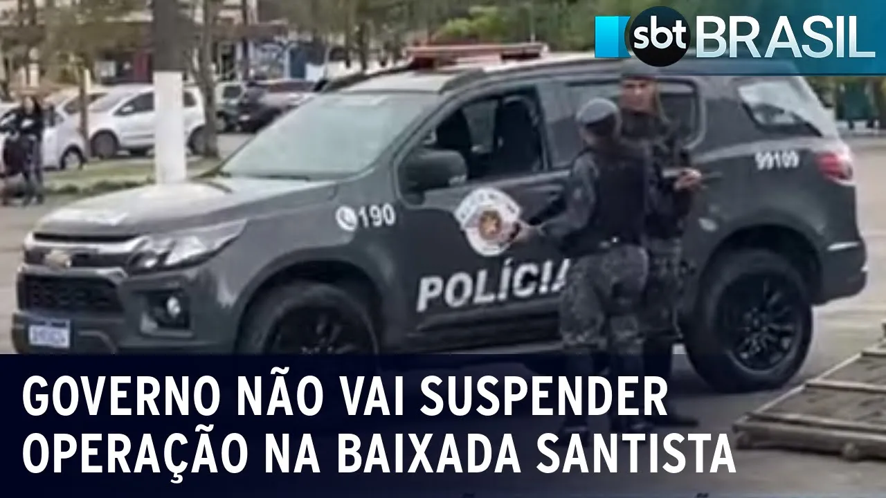 Secretaria de Segurança vai apurar ações de policiais na operação Escudo | SBT Brasil (03/08/23)