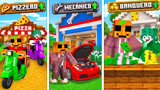 TODOS los TRABAJOS de MINECRAFT con Mis AMIGOS