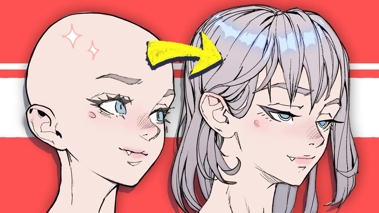Outline Video The easy way to draw HAIR (beginner tutorial)