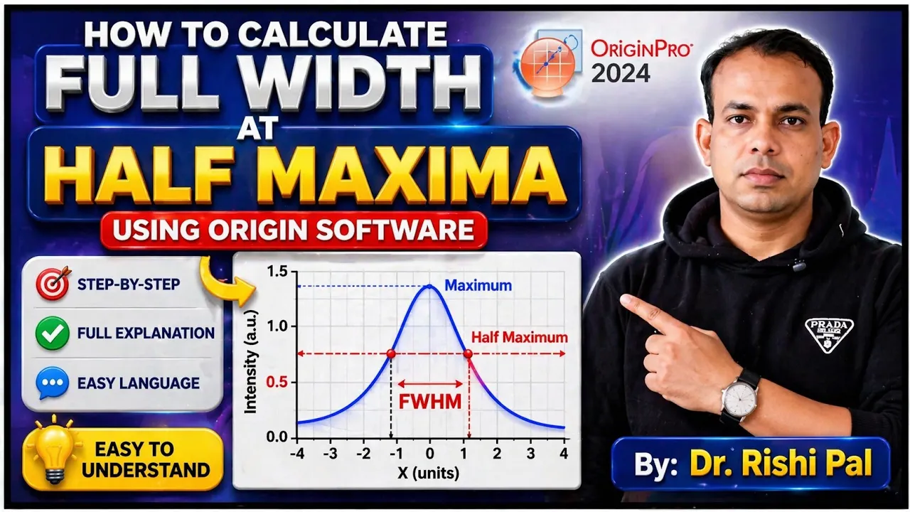 How to Calculate FWHM using Origin Software ! Full Explanation Point to Point !