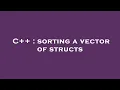 C sorting a vector of structs