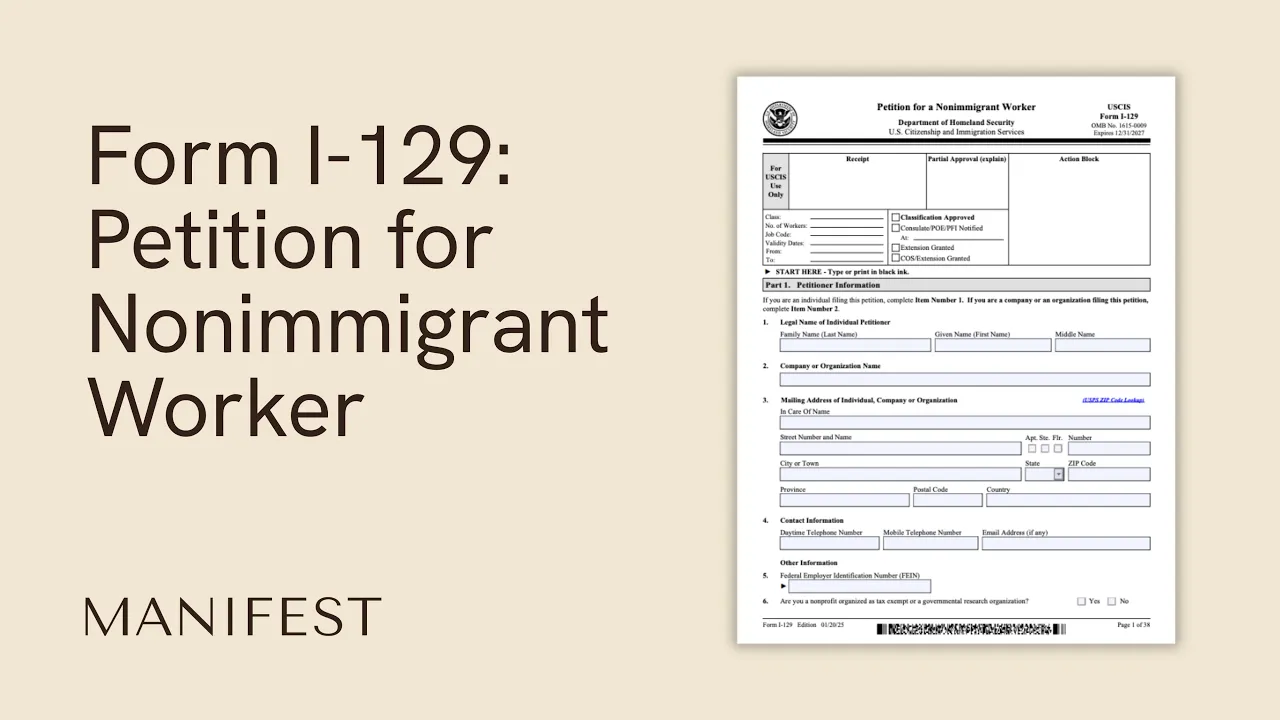 Form I-129: Petition for Nonimmigrant Worker - Explained by an Immigration Lawyer