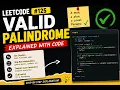 LeetCode 125 Valid Palindrome Beginner Friendly JavaScript Tutorial