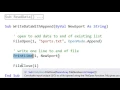 Write save data to a text file with VB NET functions