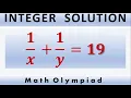 Finding Integer Solutions Math Olympiad Question