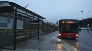 Sweden, Stockholm, bus 76 ride from Ropsten to Djurgårdsbron