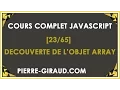 COMPLETE JAVASCRIPT COURSE - Introduction to the Array object and arrays