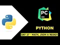 Day 27 - Math JSON Regex Python Tutorial in Telugu