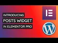 How to Add and Style Posts Widget in Elementor Pro Elementor Pro Tutorial