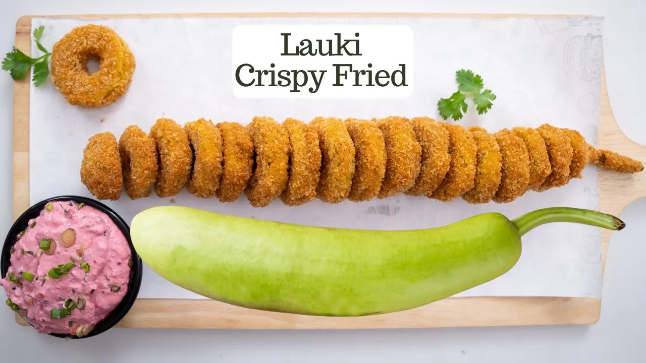 Lauki Lajawab   Crispy Fried Lauki Rings   Pink Beetroot Curd Dip   Snack Finger Food   Kunal Kapur