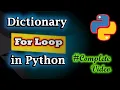 Dictionary For loop In Python Code Myth