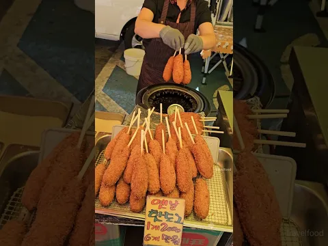 전통 오일장 추억의 핫도그 만들기 / Making a hot dog / korean street food