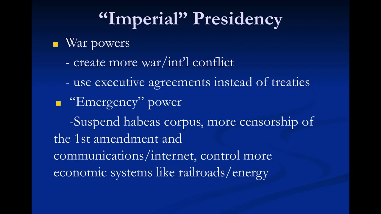 Gov 2.20 - Imperial Presidency