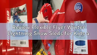 Review Flexible Flyer Winter Lightning Snow Sleds for Kids and Adults Red - 48 Inch Toboggan Style
