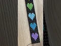 Loom bead weaving with rainbow hearts