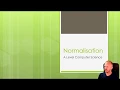 A LEVEL REVISION Normalisation of Databases
