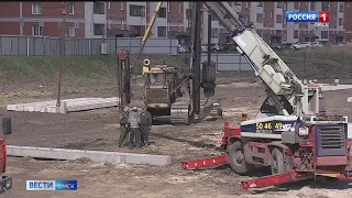 В Омске в микрорайоне «Прибрежный» начали строить новый детский сад